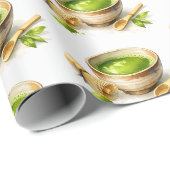 Süßer japanischer Matcha-Fan Geschenkpapier (Rolleneckpunkt)