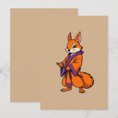 Süßer japanischer Samurai-Eichhörnchen Dankeskarte (Vorne/Hinten)