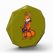 Süßer japanischer Samurai-Eichhörnchen Fotoblock (Links)