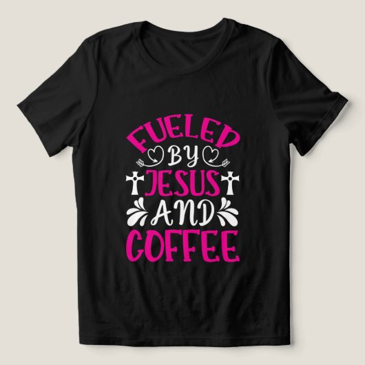 Süßer Jesus Kaffee Wortkunst Tri-Blend Shirt (Design Vorderseite)