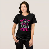 Süßer Jesus Kaffee Wortkunst Tri-Blend Shirt (Vorderseite voll)