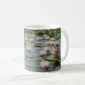 Süßer Juli-Igel mit Rubin-Herz Kaffeetasse (VorderseiteRechts)