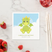Süßer Junge Drache 1. Geburtstag Serviette (Beispiel)