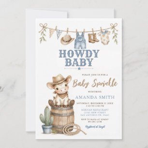 Süßer Junge Howdy Baby Cowboy Baby Sprinkle  Einladung