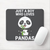 Süßer Junge liebt Pandas Mousepad (Mit Mouse)