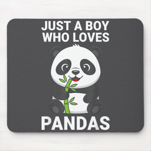 Süßer Junge liebt Pandas Mousepad (Vorne)