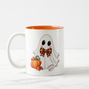 Süßer Jungen-Geist Halloween-Tasse Kürbis & Oran Zweifarbige Tasse