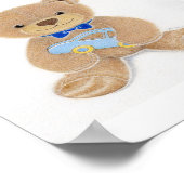 Süßer Jungen-Teddybär-Kinderzimmer-Kunstprint Poster (Ecke)