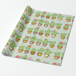 Süßer Kaktus Geschenkpapier
