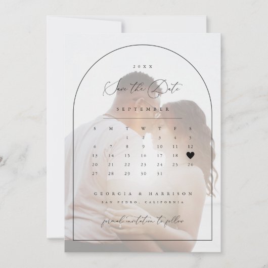 Süßer Kalender zum Vormerken des Termins Save The Date (Vorderseite)