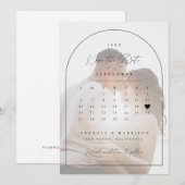Süßer Kalender zum Vormerken des Termins Save The Date (Vorne/Hinten)