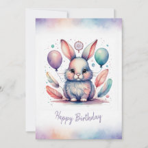 Süßer Kaninchen-Hase Longhorn Alles Gute zum Gebur