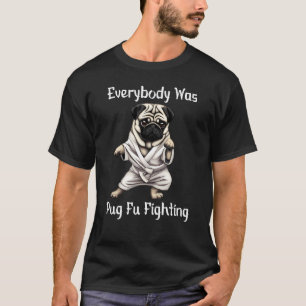 Süßer Karate-Mops Humorvolles Hund-Shirt Lustiges T-Shirt