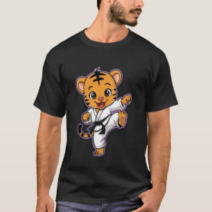 Süßer Karate-Tiger Martial Arts Lustig für Kinder T-Shirt