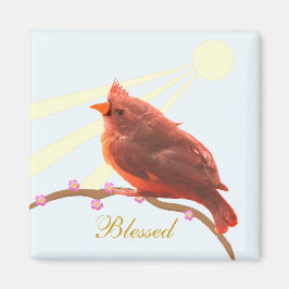 Süßer Kardinalvogel & Sonnenschein Magnet