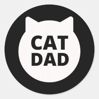 Süßer Kater Papa Vatertag Kätzchen Daddy Kätzchen Runder Aufkleber