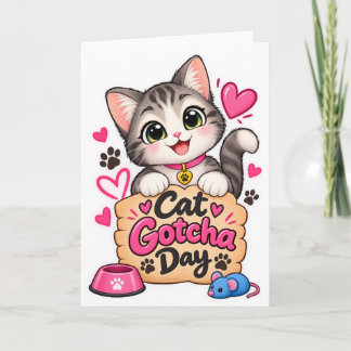 Süßer Katzen-Gotcha-Tag Karte