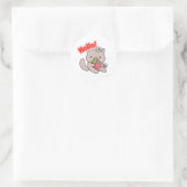 Süßer Katzenaufkleber Runder Aufkleber (Tasche)