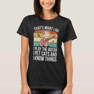 Süßer Katzenbesitzer Gitarrespieler Sagt Gitarrist T-Shirt