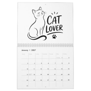 Süßer Katzenliebhaber-Wandkalender 2027  Kalender