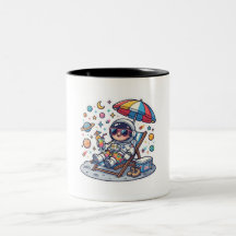 Süßer Kawaii-Astronaut Sommer Strand Space TrStick