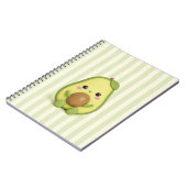 Süßer Kawaii-Avocado-Spiralblock Notizblock (Linke Seite)