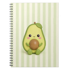 Süßer Kawaii-Avocado-Spiralblock Notizblock