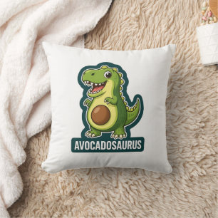 Süßer Kawaii Avocadosaurus Dinosaur lustiger Wortw Kissen