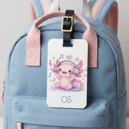 Süßer Kawaii Axolotl Gepäckanhänger