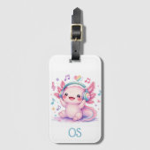 Süßer Kawaii Axolotl Gepäckanhänger (Vorderseite Vertikal)
