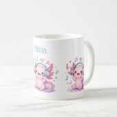 Süßer Kawaii Axolotl Kaffeetasse (VorderseiteRechts)