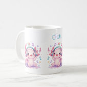 Süßer Kawaii Axolotl Kaffeetasse (Vorderseite Links)