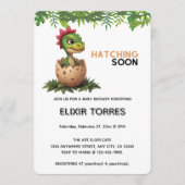 Süßer Kawaii-Babydinosaur schlüpft Einladung (Vorderseite)