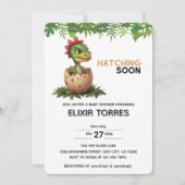 Süßer Kawaii-Babydinosaur schlüpft Einladung (Vorderseite)