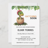 Süßer Kawaii-Babydinosaur schlüpft Einladung (Vorderseite)