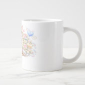 Süßer Kawaii benutzerdefinierter QR-Code Katze Pas Jumbo-Tasse (Rechts)