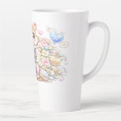 Süßer Kawaii benutzerdefinierter QR-Code Katze Pas Milchtasse (Rechts)