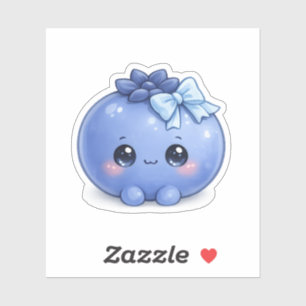 Süßer Kawaii Blaubeer Vinyl Aufkleber