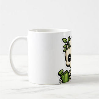 Süßer Kawaii-Blumen-Skelett-Gärtner-Aufkleber Kaffeetasse