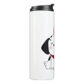 Süßer Kawaii-Dalmatiner-Welpe mit Herzen Thermosbecher (Nach links gedreht)