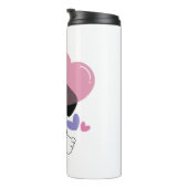 Süßer Kawaii-Dalmatiner-Welpe mit Herzen Thermosbecher (Nach rechts gedreht)