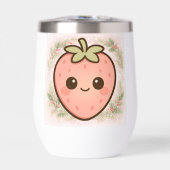 Süßer Kawaii-Erdbeer-Weinbecher (Vorderseite)