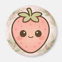 Süßer Kawaii-Erdbeermagnet