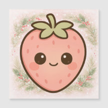 Süßer Kawaii-Erdbeermagnet