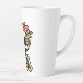 Süßer Kawaii-Floral-Skelett-Gärtner-Aufkleber Milchtasse
