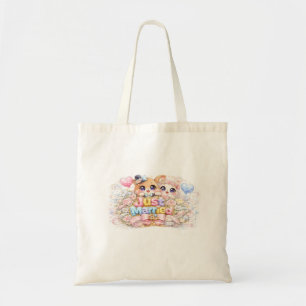 Süßer Kawaii Frisch Vermählter Paar Tiere Pastel P Tragetasche