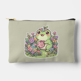 Süßer Kawaii-Frosch-Gartenblumen-Kronen-Accessoire Zubehörtasche