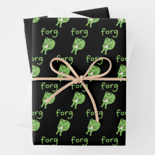 Süßer Kawaii-Froschkuchen-Meme Süße Ästhetik Forg Geschenkpapier Set