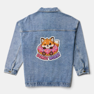 Süßer Kawaii-Fuchs-Donut-Mach-dir-keine-Sorgen-Lus Jeansjacke