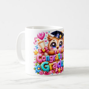 Süßer Kawaii Gratulations Absolvent Eule Pastell P Kaffeetasse